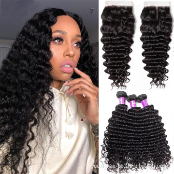 Celie Deep Wave Hair Best Selling Natural Extension Human Weave 10A Grade Virgin Brazilian Human Hair 100% Virgin Human Hair